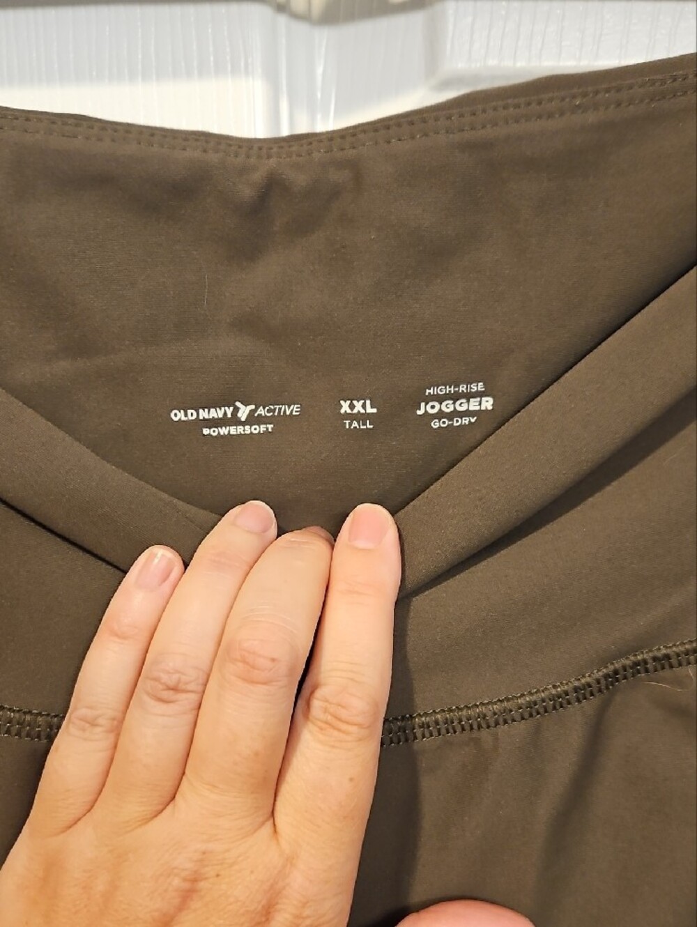 Old Navy Olive Green High-Waist Jogger Pants - Picture 2 of 4
